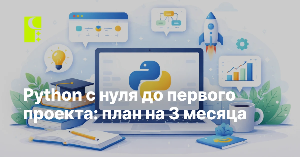 Python с нуля до первого проекта: план на 3 месяца
