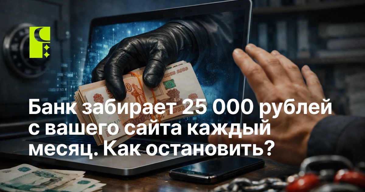Банк тихо забирает 25 000 рублей с вашего сайта каждый месяц. Это можно остановить