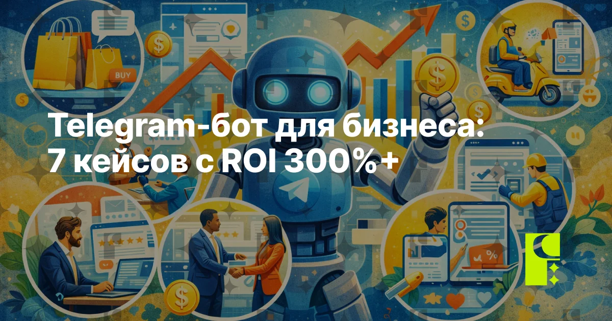 Telegram-бот для бизнеса: 7 кейсов с ROI 300%+
