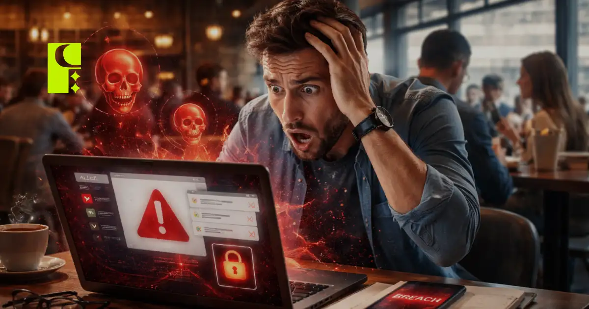 Сотрудник работал из кафе без VPN — через неделю взломали корпоративную почту. Наш кейс